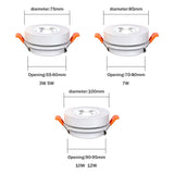 Slim Ceiling lamp Dimmable LED Downlight 5W 7W 10W 12W Round Recessed Lamp Foldable and 360 degree rotatable LED Spot Lighting