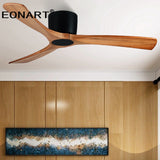 48Inch Low Floor Wooden Led Dc Ceiling Fan With Lamp  Remote Control  Modern Indoor Solid Wood White Ceiling Fans Without lmap
