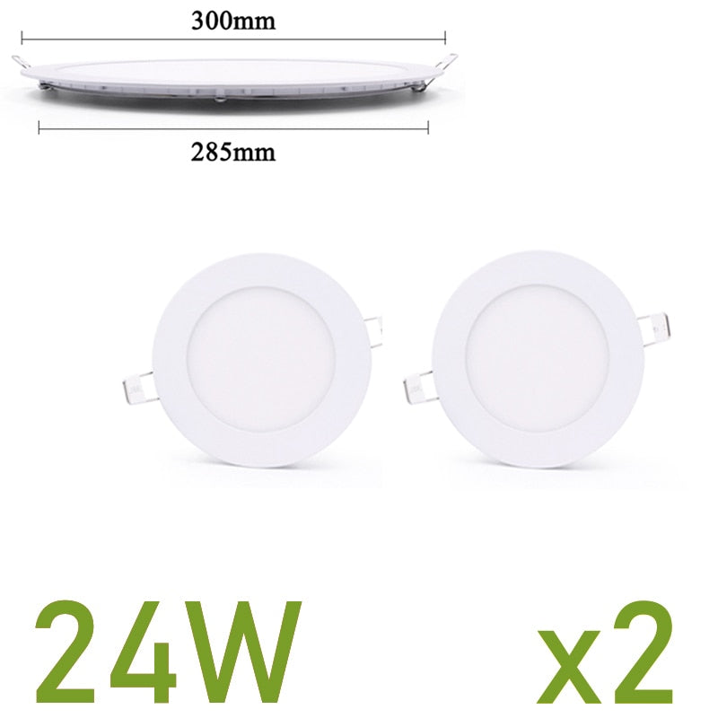 LED panel light Ultra thin Downlight lamp 3W 4W 6W 9W 12W 15W 18W 24W led ceiling recessed grid downlight slim round panel light