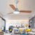 Ceiling Fans 220V Wooden Ceiling Fans With Lights 42 48 Inch Nordic Industrial Wind Blades Cooling Fans Remote Dimming Fan Lamp