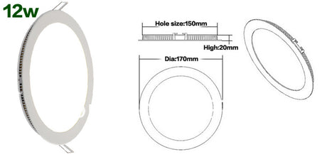 LED Ceiling Recessed Grid Downlight / Slim Round/Square 3W/4W/ 6W / 9W / 12W /15W/ 25W  Panel Light Dimmable Ultra-thin