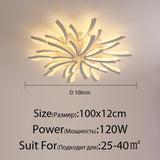 Acrylic New Modern LED Ceiling Lights Living Dining Room Kitchen Bedroom Indoor Lamps Lighting Fixtures With Remote AC 90-260V