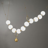 Postmodern Loft Glass Ball Pendant Lamp Creative Necklace Design Restaurant Hall Led Lights Decro Suspension Light Fixtures