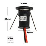 Mini Spot Led 12V Spotlight 1W IP65 Dimmable Recessed Ceiling Spotlight Spot Led Plafond Downlight Cabinet Showcase Lights 9PCS