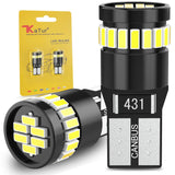 2pcs T10 W5W led Canbus Bulbs 168 194 no error led Parking lights Interior Dome Lights 24SMD 3014 White 12V for Audi BMW Benz