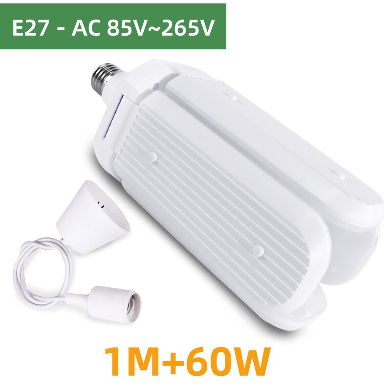 Kaguyahime 1/2pcs LED E27 Bulb 40W Football Bulb AC 85-265V Foldable Fan Blade Bulb Spotlight Lampada For Home Ceiling Light