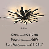 Acrylic New Modern LED Ceiling Lights Living Dining Room Kitchen Bedroom Indoor Lamps Lighting Fixtures With Remote AC 90-260V