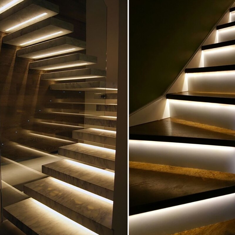 Black Led Aluminum Profile U/W/V With Milky PC Cover kitchen Cabinet Closet Lamp LED Strip Shelf Light Channel Holder Diffuser