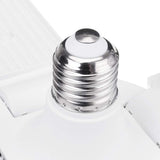 LED Garage Lights Foldable E27 Bulb 4 Adjustable Fan Blades Deformable Workshop Warehouse Ceiling Lighting 6500K AC110-265V
