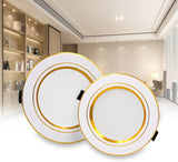  LED Downlight AC 220V 230V 240V Ceiling light 5W 9W 12W 15W 18W Gold Body Led spotlight for living room