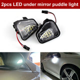 2PCS For VW Passat B7 CC Scirocco Jetta MK6 EOS Beetle R LED Side Rearview Mirror Floor Ground Lamp Puddle Welcome Light
