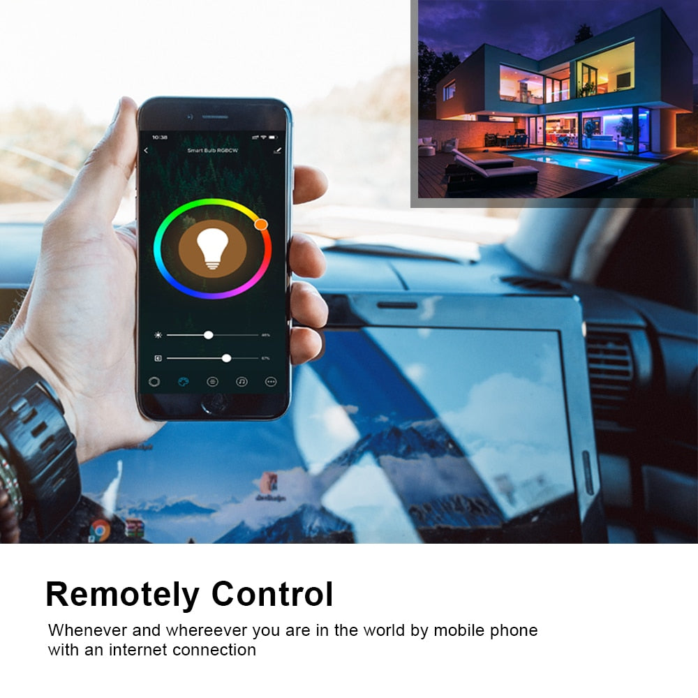 AVATTO Tuya Smart WiFi LED Downlight, 7W 9W RGB Cool &amp; Warm White Smart Home Round Spotlight works with Alexa Google Home