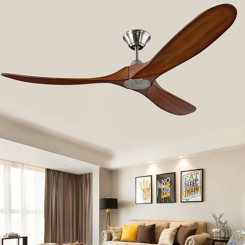 Big Size Wood Ceiling Fan 52 60 70inch 110V 220V Industrial Vintage Wo ...