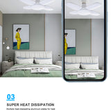 Led bulb light fan blade timing light foldable light AC85-265V 28W with remote control Lampada home living room garage lighting