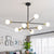 Modern Nordic Sputnik Black Chandeliers LED Lamp Home Lighting Indoor Fixtures Pendant Ceiling Not Included Bulbs 2021 New