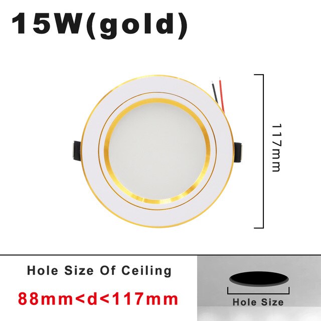 5W 9W 12W 15W 18W White/Warm white LED Spot Lighting Led Bulb For Bedroom Kitchen Diningroom LED Downlight Round Recessed