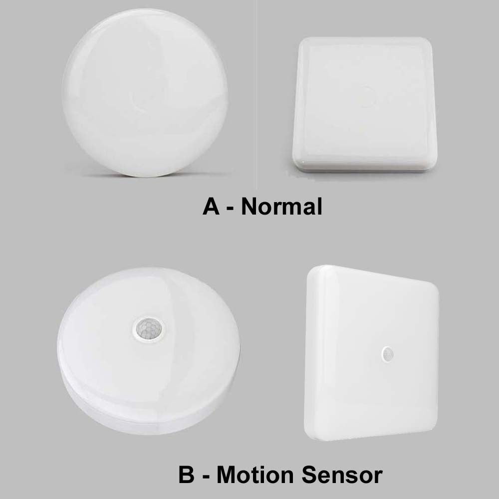 Bedroom Bathroom Ceiling Light Waterproof Motion Sensor Lamp Wall Surface Led Ceiling Light Square Round Panel Indoor Lighting