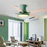 52 inch modern ceiling fan fans with lights remote control ventilator lamp bedroom decor air cooling  five blade