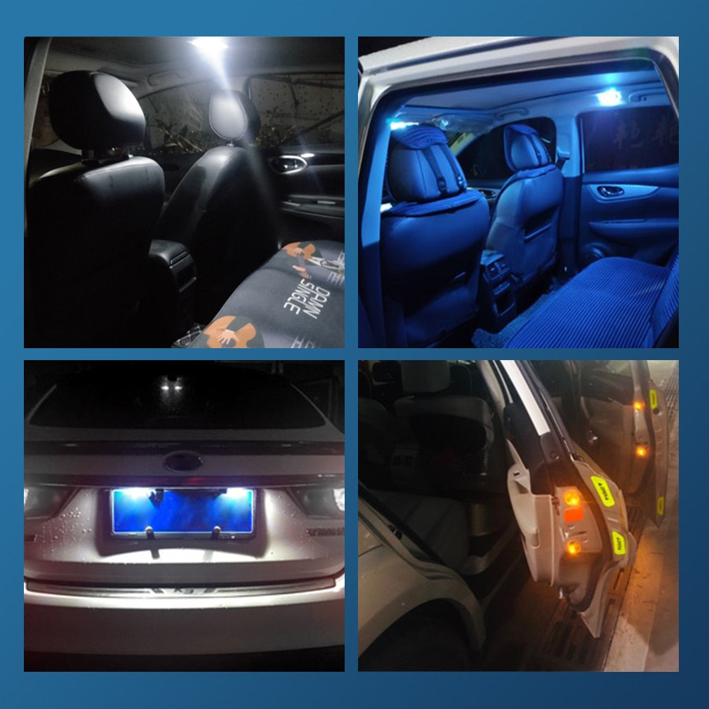 6Pcs White Canbus T10 W5W Led Bulbs WY5W 168 194 Car Interior Lights Dome License Plate Clearance 12V Lamp