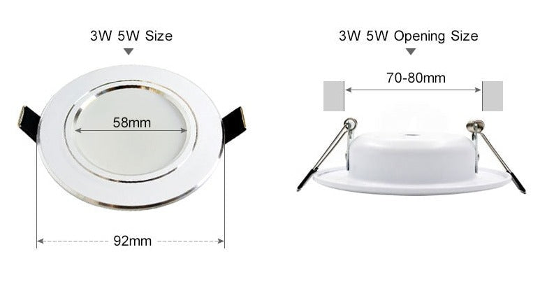 Led Downlight 3W 5W 7W 9W 12W 15W 18W AC 220V 230V 110V  Ceiling Bathroom Lamps Living Room Light Home Indoor Lighting