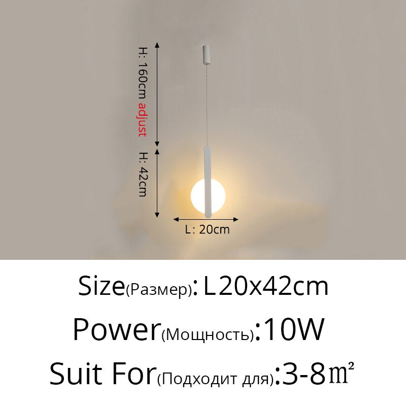 Novelty Nordic Led Pendant Lights For Living Room Bedroom Bedside Bar Wall Decor Lighting Geometry Hanging Lamps Kitchen Fixture