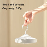 2000mAh USB Rechargeable Ceiling Fans with Remote Control 360° Rotation 3-speed Wind Desk Hanging Ventilator for Outdoor Camping