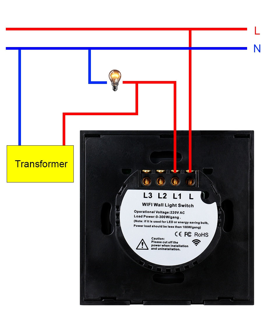 Minitiger 4 Colors Crystal Glass Panel EU/UK Standard 1/2/3 Gang WIFI Touch Switch Tuya app Control Light Wireless Wall Switch