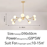 Creative Gold Black Chandelier Lights For Living Room Bedroom G9 Lamps Fixtures Lustres Indoor Lighting Luminaria Without Bulbs