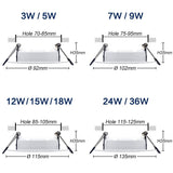 Dimmable Waterproof LED Downlight AC220V 230V 5W 7W 9W 12W 15W 18W 24W LED indoor Lamp Recessed LED Spot Light For Bathroom