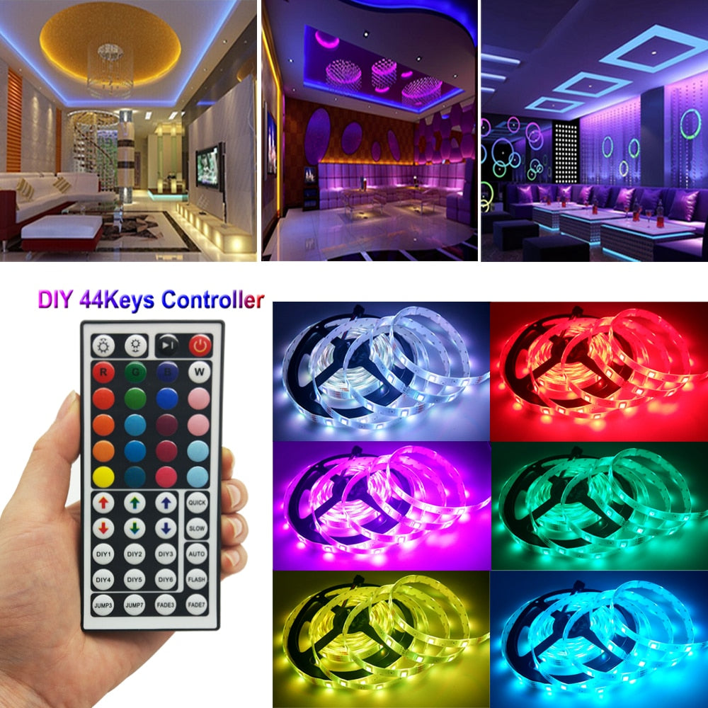 RGB LED Strip Waterproof Ribbon RGB LED Light SMD5050 5M 10M LED Flexible Stripes DC12V,  RGB LED Tape Full Sets LED Kit