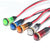 LED 8mm plastic indicator light FILN 6v 12v 24v 220v red yellow blue green white,screw type with 20cm wire leading
