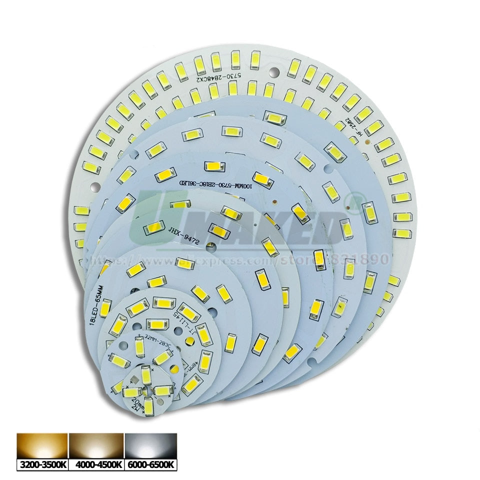 LED PCB SMD5730 Light Source Aluminum Lamp plate 2 3 5 7 9 12 15 18 21 24 30 36 50 70 100W Diy Bulbs Downlight Bay Lights