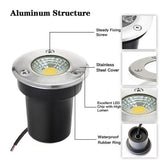 LED Underground Light 3W 5W 10W COB Floor Lamp Outdoor Ground Spot Landscape Garden Square Path Buried Yard 85-265V DC12V IP68