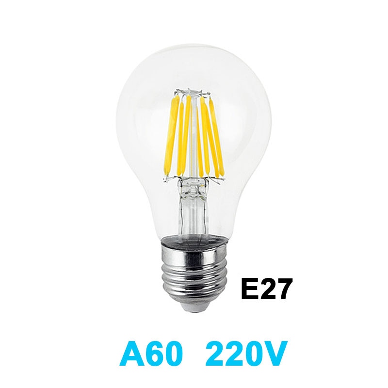 Gitex Antique LED E27 Bulb Retro Lamp 220V 2W 4W 6W 8W LED Filament Light E14 Glass Ball Bombillas LED Bulb Edison Candle Light