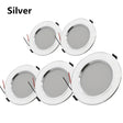 AC 220V LED Downlight Golden Silvery Ceiling Lamp Round Recessed 5W 9W 12W 15W 18W Led Light Bulb White/Warm white LED Down Lamp