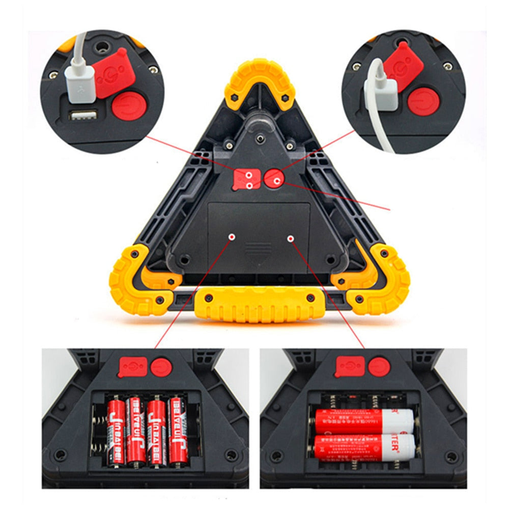 COB LED Work Light Rechargeable Portable Waterproof LED Flood Lights for Outdoor Camping Hiking Emergency Car Repairing Job Site