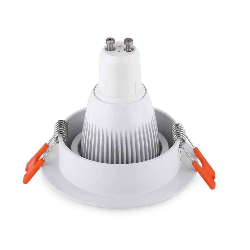 Free Shipping 2pcs Led Downlight Frame Gu10 Mr16 Halogen Led Spot Light  Fixtures White Black Silver For Home