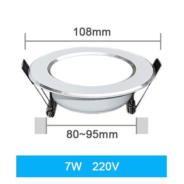 LED Downlight Ceiling 7W 9W 12W 15W 18W 3W 5W Spot Round Recessed Lamp 220V 230V 240V 110V Bulb Bedroom Kitchen Indoor Lighting