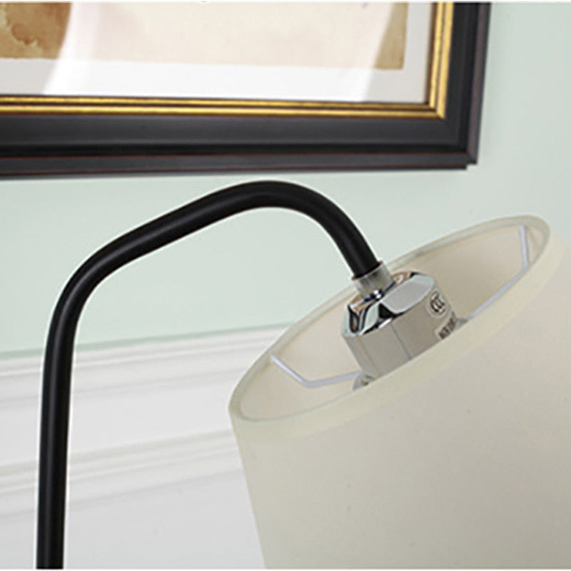 Nordic modern solid wood&amp;cotton fabric lampshade floor lamp E27 220V coffee table floor lamp for living room bedroom hotel room