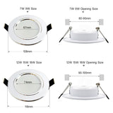 Led Downlight 3W 5W 7W 9W 12W 15W 18W AC 220V 230V 110V  Ceiling Bathroom Lamps Living Room Light Home Indoor Lighting