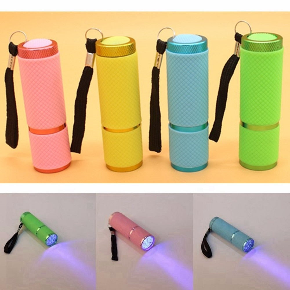 Mini UV Led Light UV LED Lamp Nail Dryer for Gel Nails 9 LED Flashlight Portability Nail Dryer Machine Nail Art Tools UV Light