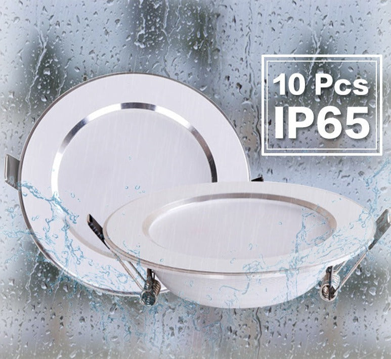  Lot Dimmable Waterproof LED Down Lights 5W 7W 9W 12W 15W 18W Downlight Outdoor LEDs Ceiling Lamp For Bathroom Bulb