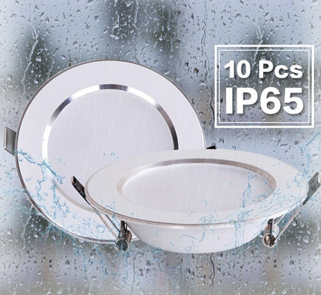  Lot Dimmable Waterproof LED Down Lights 5W 7W 9W 12W 15W 18W Downlight Outdoor LEDs Ceiling Lamp For Bathroom Bulb