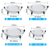 LED Downlight Ceiling 7W 9W 12W 15W 18W 3W 5W Spot Round Recessed Lamp 220V 230V 240V 110V Bulb Bedroom Kitchen Indoor Lighting