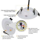 Dimmable Waterproof LED Recessed Downlight 5W 7W 9W LED Spot Light Ceiling Lamp Home Lighting AC 110V 220V For For Bathroom lamp