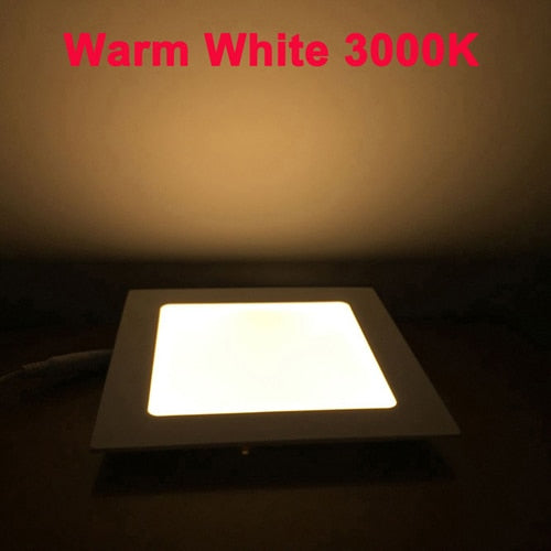 Ultra Thin LED Panel Downlight 3W 6W 9W 12W15W 18W Round/ Square LED Ceiling Recessed Light AC85-265V LED Panel dimmable lamps