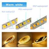 Waterproof LED Strip Light 5054 SMD 300/600 Leds Flexible LED Tape DC 12V For Indoor Kitchen Warm White Brighter Than 5630 5050