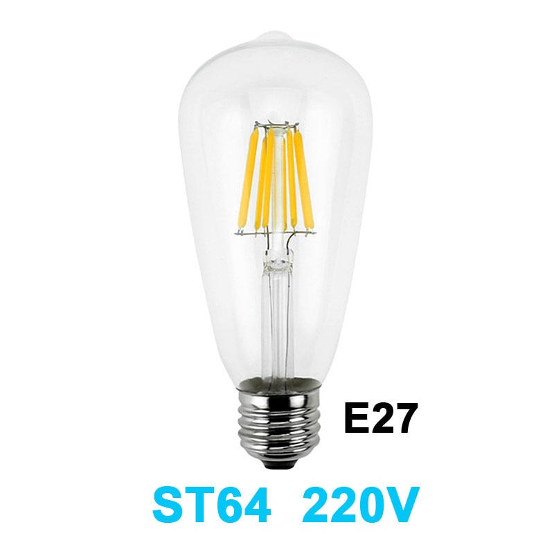 Gitex Antique LED E27 Bulb Retro Lamp 220V 2W 4W 6W 8W LED Filament Light E14 Glass Ball Bombillas LED Bulb Edison Candle Light