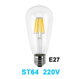 Gitex Antique LED E27 Bulb Retro Lamp 220V 2W 4W 6W 8W LED Filament Light E14 Glass Ball Bombillas LED Bulb Edison Candle Light