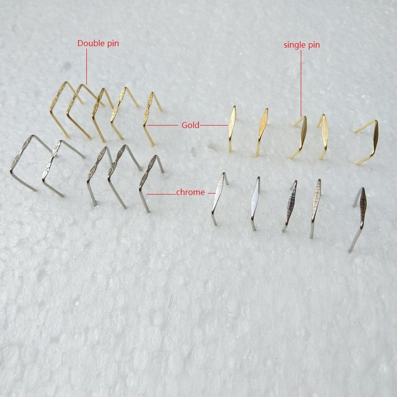 500pcs/lot 8~18mm single pin/double pin connector PARTS LAMP CRYSTAL PRISM BEAD CONNECTOR PINS BOW TIE lighting accessories